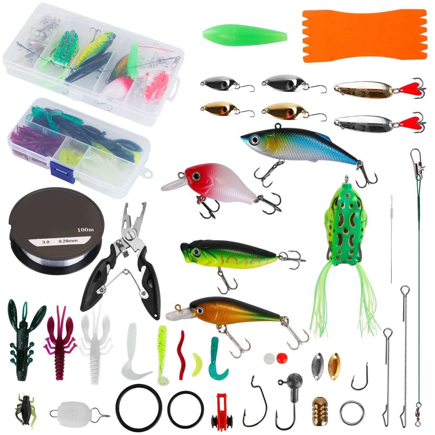 383-Piece: Fishing Lures Tackle Box